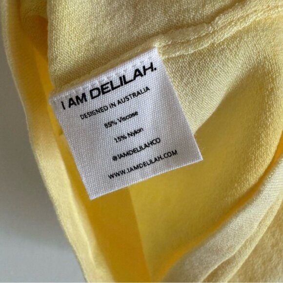 I AM DELILAH Mia Tank Top Lemon Stripe Size S - Picture 6 of 8
